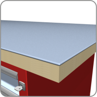 Столешница с металлическим настилом 4мм для стола Монтажника 1900мм 08.119М-7016 Ferrum